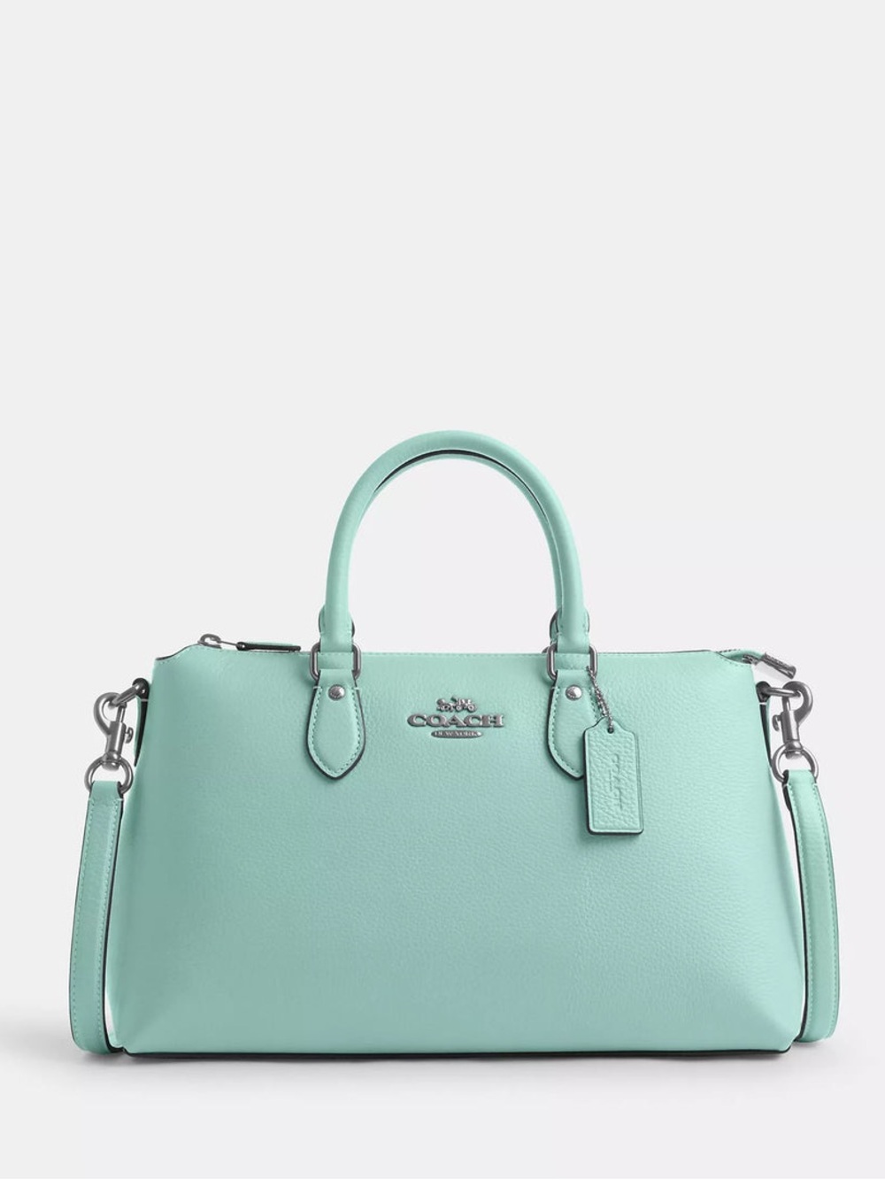 ‼️NEW Coach Blue Leather Georgia Satchel Crossbody Bag
